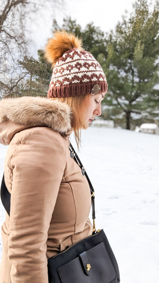 Coffee and Cream Wool Hat