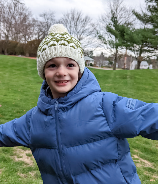 "Messy Head" Winter Hat | Size 1t-5t| Forest Green