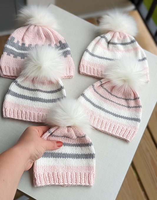 Handmade Cotton Baby Hat | baby pink