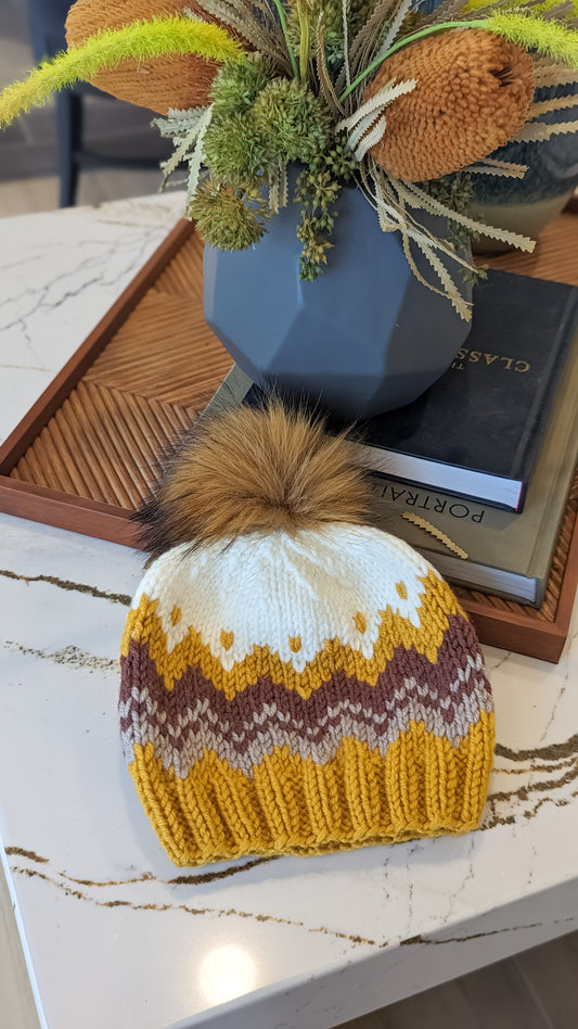 Zig Zag Mustard Hat