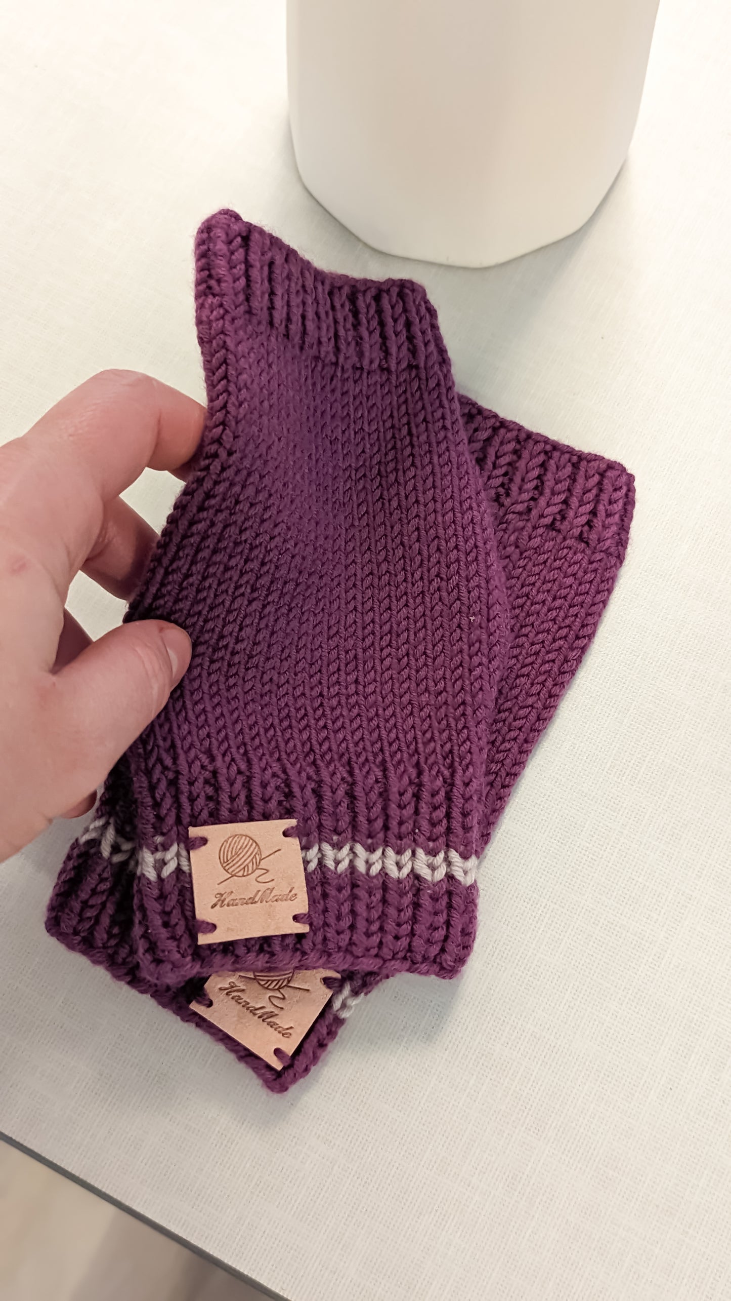 Eggplant Merino Wool Mitten