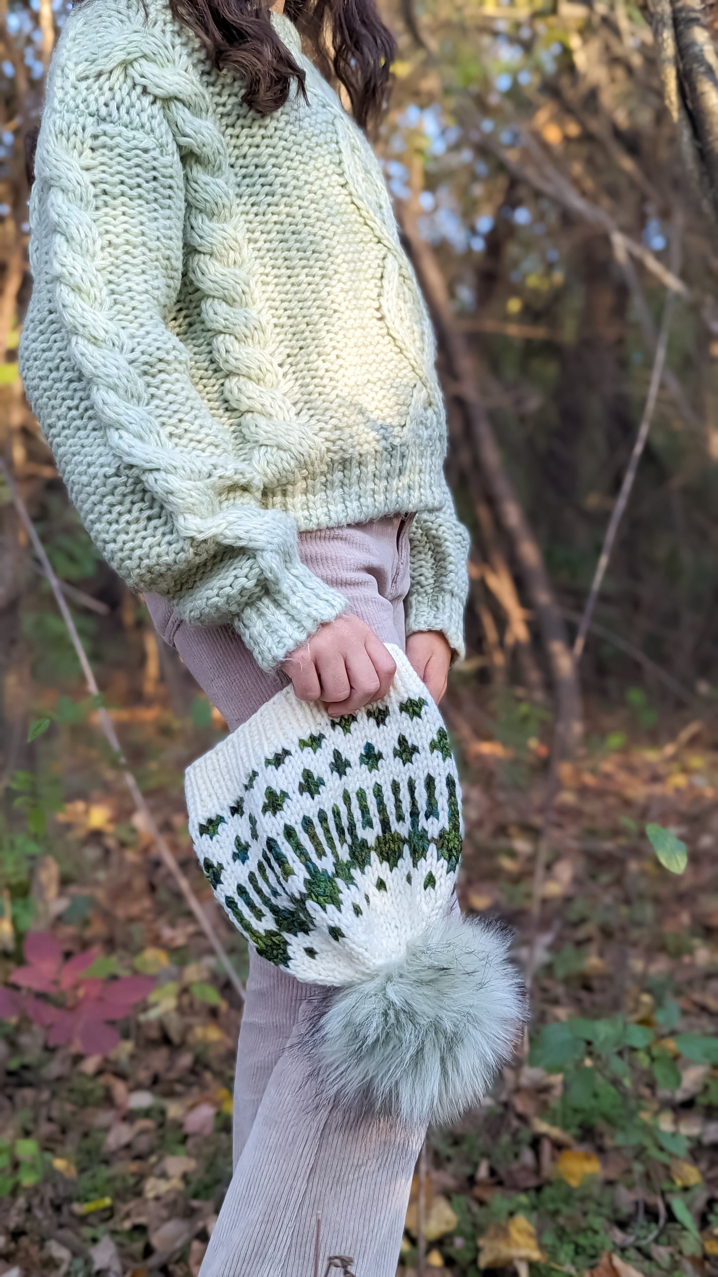 "Messy Head" Child Size Winter Hat | Removable Pom Pom