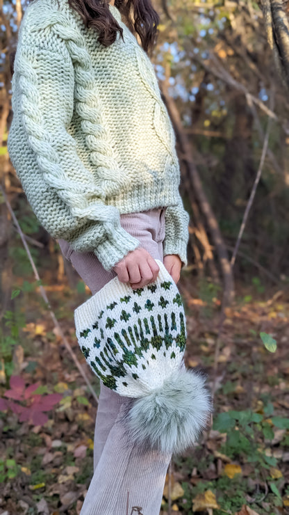 "Messy Head" Child Size Winter Hat | Removable Pom Pom