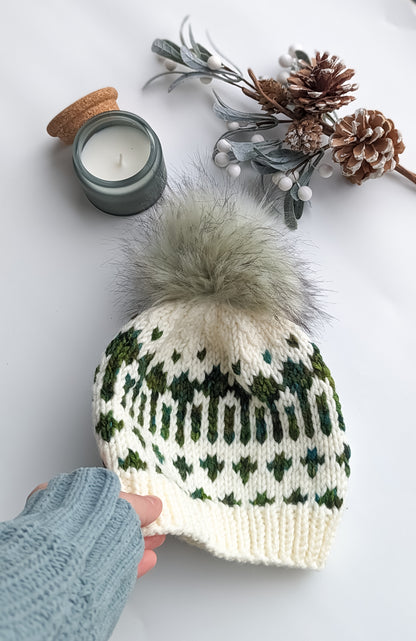 "Messy Head" Child Size Winter Hat | Removable Pom Pom