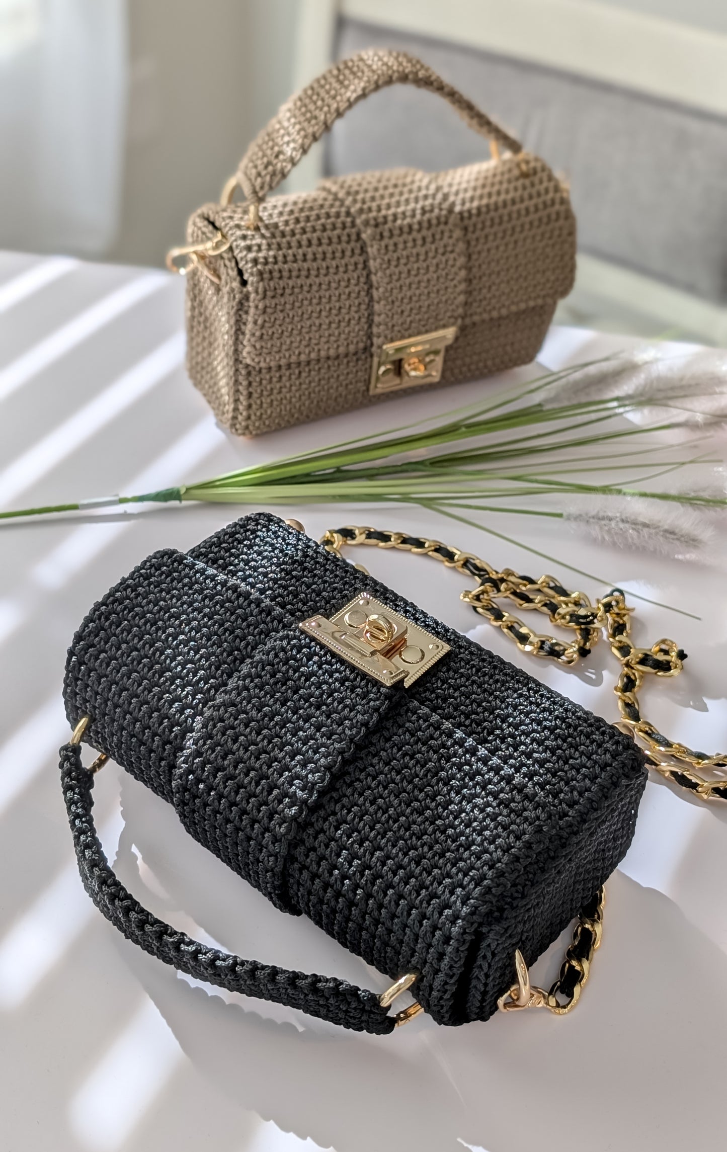 Cara Bag | Handmade Crochet| Crossbody Bag | Color Black