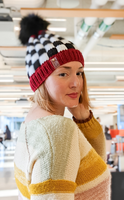 Checkerboard Wool Hat