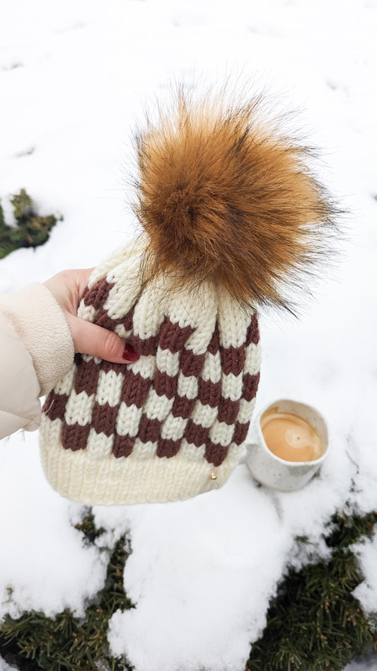 Checkerboard Wool Hat