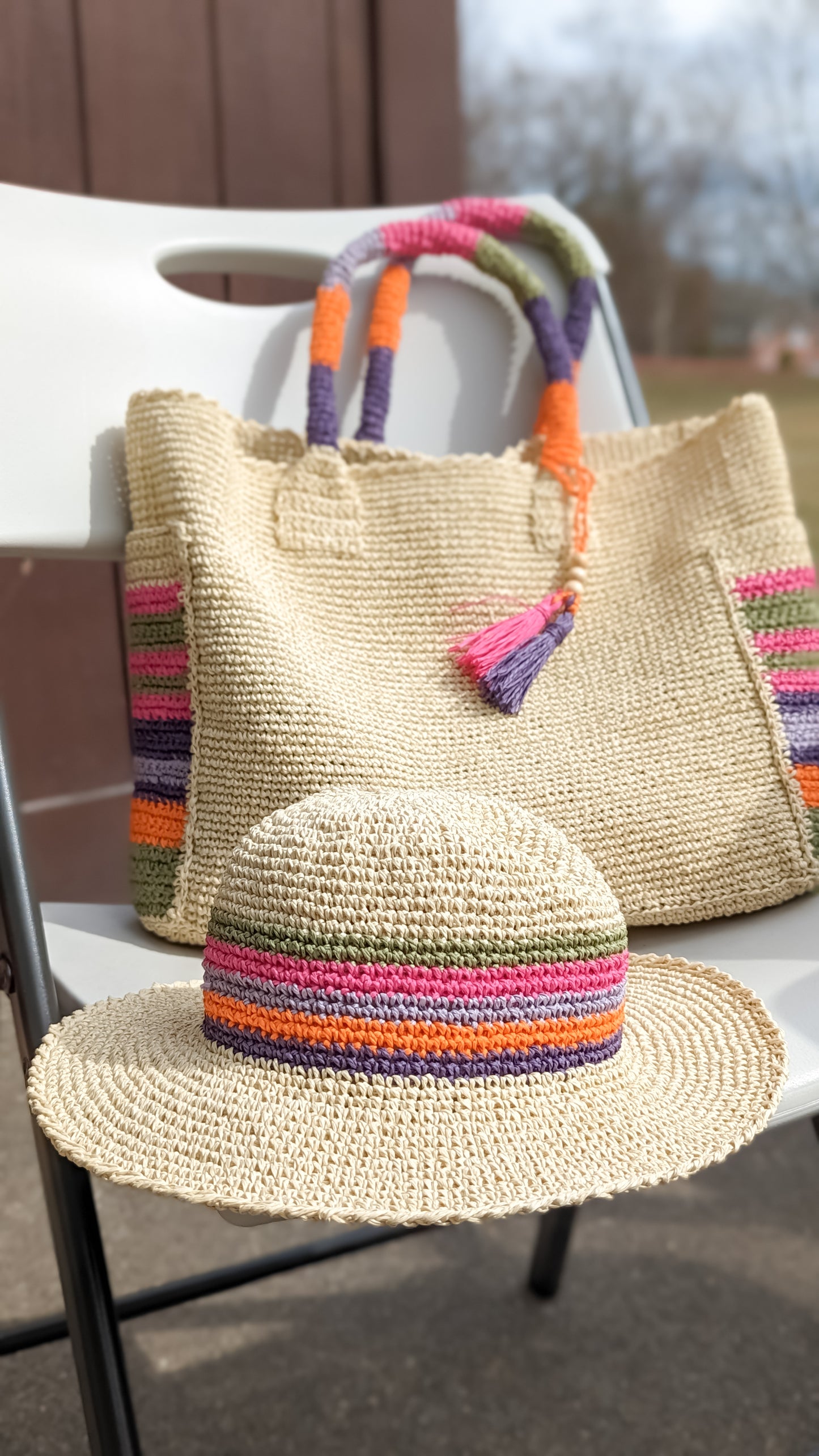 Crochet Straw Hat